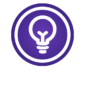 Innovastart logotype purple and white.