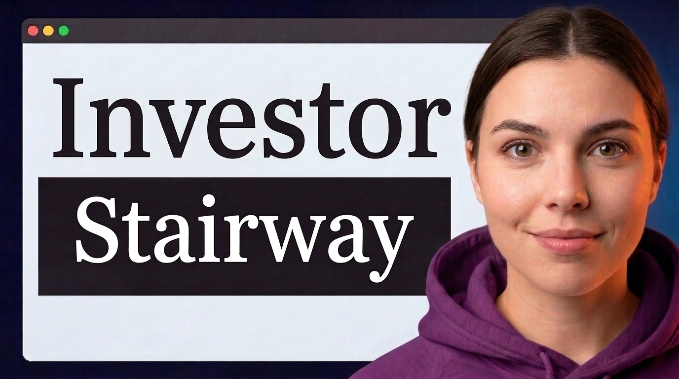 Upward investor stairway progress